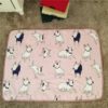 100x75cm Coral Fleece Warm Bullterrier Print Pet Bed Mats House Soft Blankets for Small Medium Large Cats Dogs 2