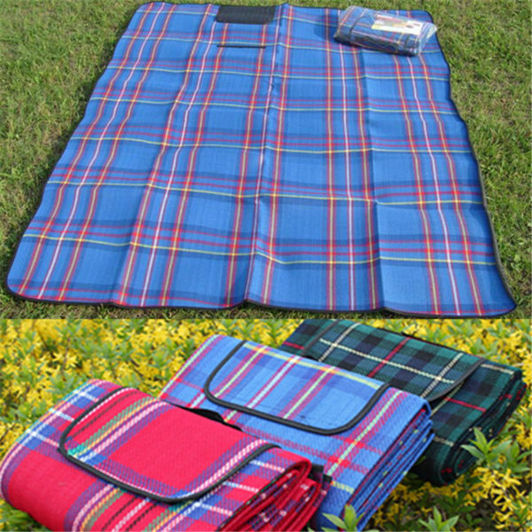 150*200cm  Folding Camping Mat Waterproof Sleeping Camping Pad Outdoor Beach Picnic Mat Moistureproof Plaid Blanket