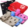 1X Warm Pet Large Paw Print Pet Cat Puppy Fleece Soft Blanket Bed Mat EC061 3