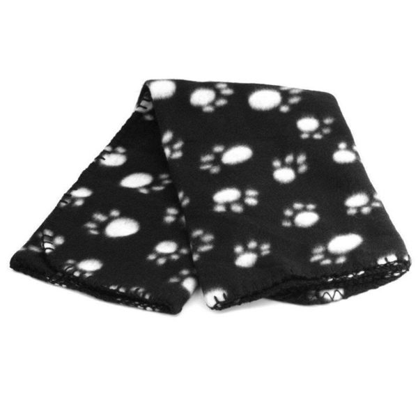 2016 New 70 x 60cm Cute Floral Pet Sleep Warm Paw Print Dog Cat Puppy Fleece Soft Blanket Beds Mat