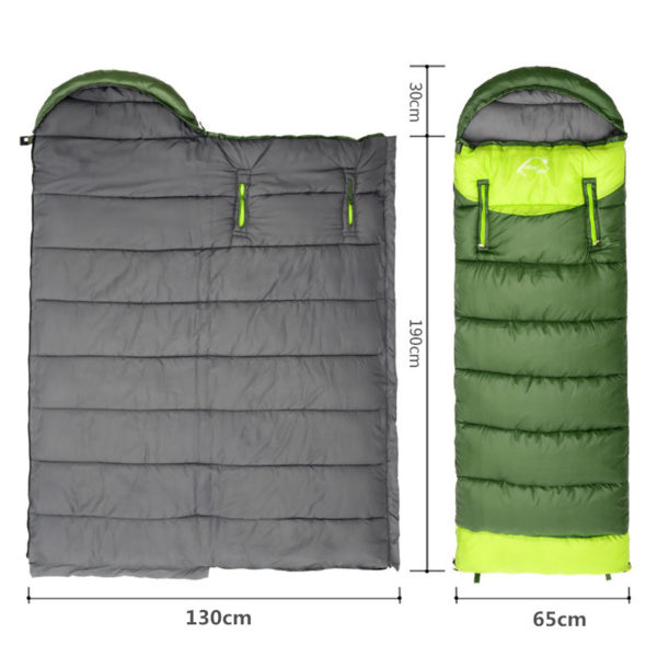2018 Adults' 3 Season Hollow Cotton Splicing Sleeping Bags Outdoor Sports Thick Hiking Camping Climbing Warm Sleeping Bag VK023