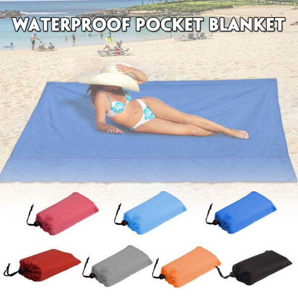 7 Color 145cm x 200cm Waterproof Beach Mat Outdoor Blanket Portable Picnic Mat Camping Baby Climb Ground Mat Universal