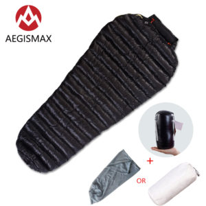 AEGISMAX  Ultralight Sleeping Bag  MINI-MINI Long 95% Goose Down Mummy  Outdoor Camping Lengthened Adult Nylon Spring Lazy bag