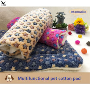 Dog blanket pet plush mattress cat pad cushion warm quilt cotton towel