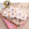 Fine joy Pets Bed Mats Soft Fleece Warm Blanket Pets Cat Dog Sleeping Mats Paw Printing Puppy Teddy Beds Mats