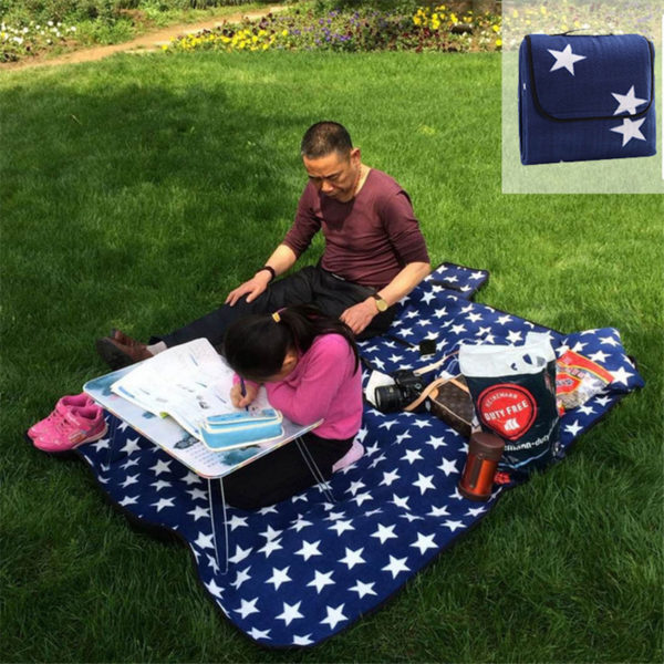 Foldable Outdoor Camping Mat Pad Picnic Mat Pad Blanket Baby Climb Plaid Blanket Waterproof Moistureproof Beach Blanket Mat