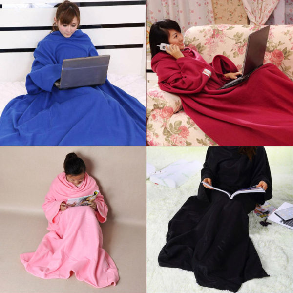 Home Winter Warm Fleece Mermaid Blanket Kids Throw Bed Wrap Super Soft Sleeping Bed Blanket Robe Cloak With Sleeves 4 Colors