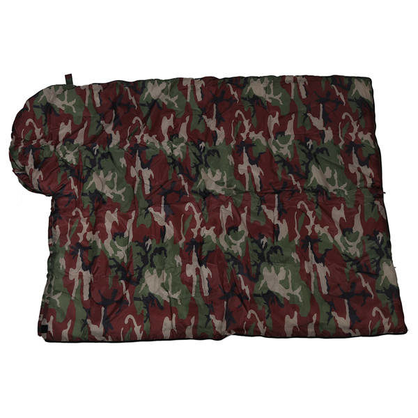 JHO-Cotton Camping sleeping bag 15~5degree envelope style camouflage Multifuntional Outdoor SleepingBag Travel Keep Warm LazyBag