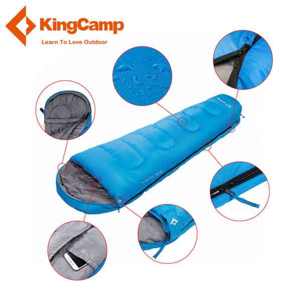KingCamp Mummy Cotton Sleeping Bag Waterproof Ultralight Outdoor Lazy Bag Camping Travel Hiking Adult Sleeping Bags 3 Season