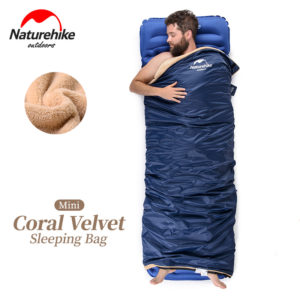 NatureHike 190*75cm Coral Velvet Envelope Sleeping Bag Ultralight For Hiking Camping Traveling NH17S015-S