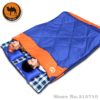 Outdoor Double Sleeping Bag Envelope Spring and Autumn Camping Hiking Portable Sleeping Bag filling cottom for couple 4
