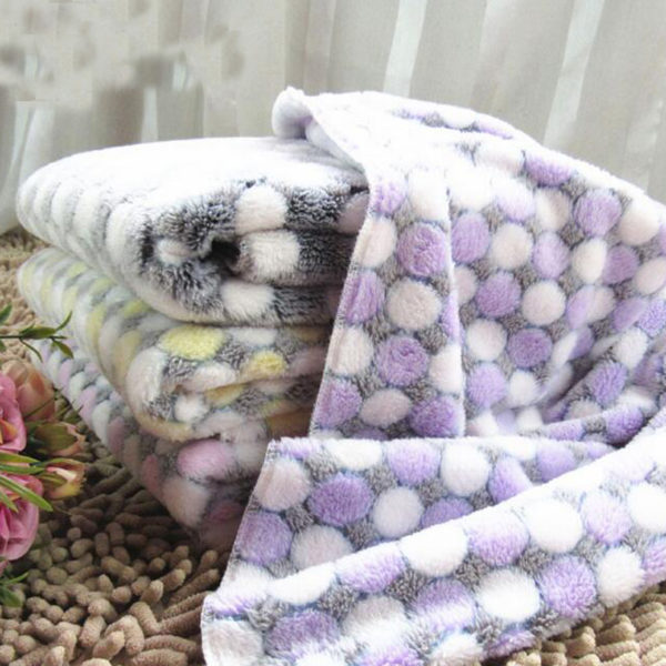Soft Flannel Pet Dog Blanket Dots Printed Breathable Dog Cat Bed Mat Warm Pet Sleeping Cushion Cover For Pet Dog Cat Products