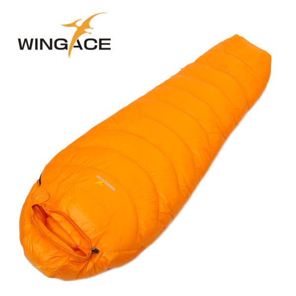 WINGACE Fill 1000G Goose down sleeping bag adult mummy ultralight hike winter outdoor Equipment camping sleep bags custom
