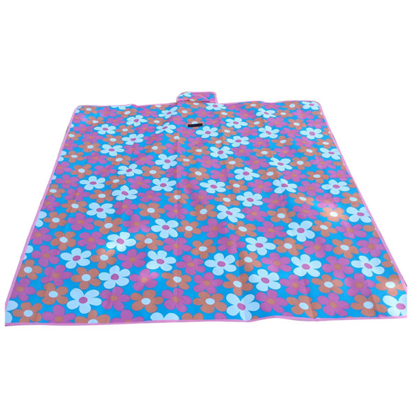 Waterproof Carpet Blanket Outdoor Beach Camping Picnic Mat 150x80cm, Purple-Flower