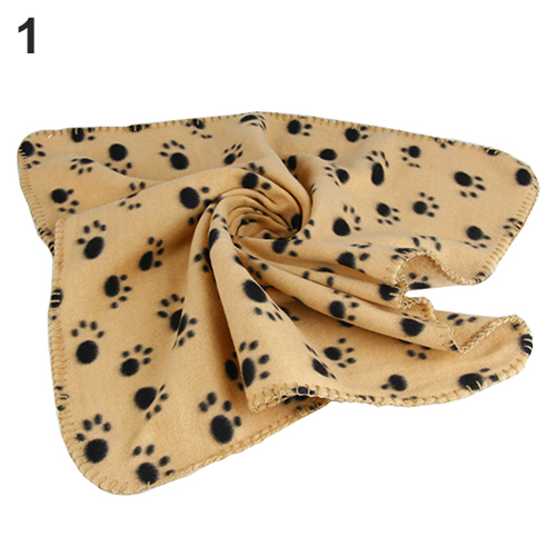 Wholesale Pet Cat Kitten Dog Puppy Winter Blanket Warm Beds Mat Cover Soft Fleece Paw Print 7KIO