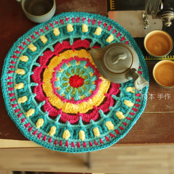 hot sales handmade cupmat colourful fashion house moving gift house and living blanket placemat crochet handmade 28cm
